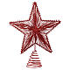 Puntale 25 cm Stella per Albero di Natale colore rosso s1