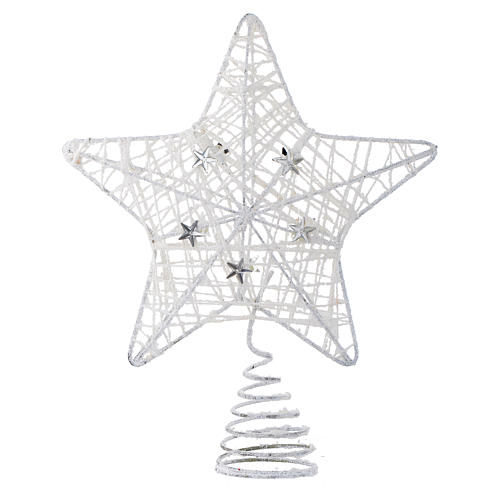 Christmas Tree topper with white glitter star 1