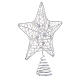 Puntale Albero Natale stella glitterata bianca s2