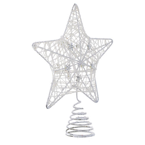 Christmas Tree topper with white glitter star 2