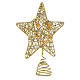 Puntale Albero Natale stella glitterata dorata s2