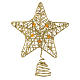 Ponteira árvore Natal estrela glitter dourada s1