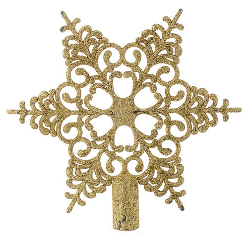 Christmas Tree topper with golden snowflake 1