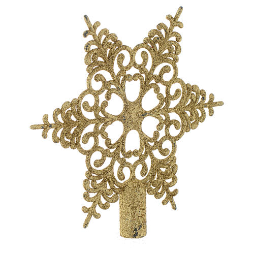 Christmas Tree topper with golden snowflake 2