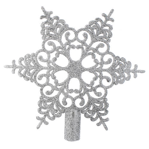Christmas Tree topper with silver snowflake 1