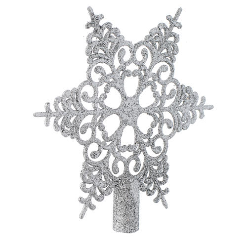 Christmas Tree topper with silver snowflake 2