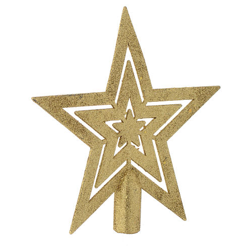 Christmas Tree star shaped topper, golden colour 2