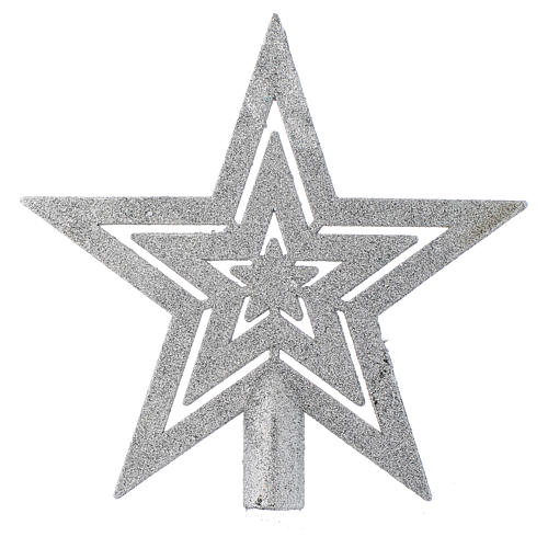 Christmas Tree star shaped topper, silver colour 1