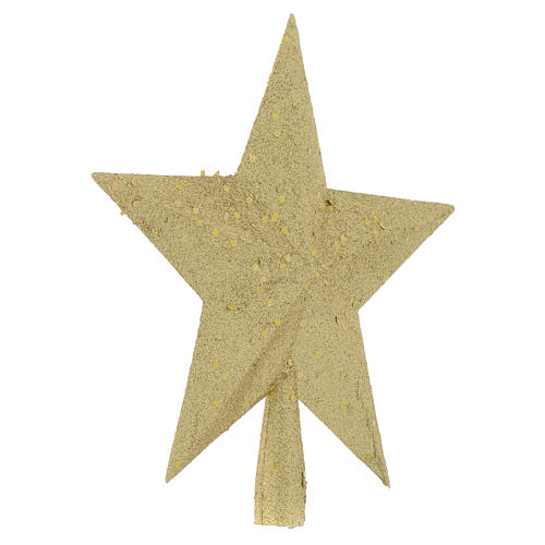 Tannenbaum Spitze Stern Form mit Glitter gold 2