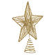 Punta 25 cm Estrella para Árbol de navidad color dorado s2