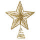 Cimier 25 cm étoile pour sapin de Noël doré s1