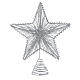 Puntale 25 cm Stella per Albero di Natale colore argentato s1