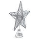 Puntale 25 cm Stella per Albero di Natale colore argentato s2