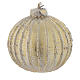 Set of 4 Christmas candles, bauble shape, golden with a diameter of 5cm s1