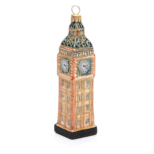 Big Ben di Londra addobbo vetro soffiato Albero Natale 1