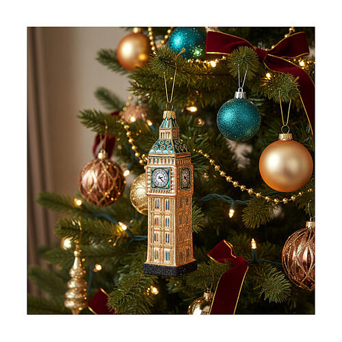 Blown glass Christmas ornament, Big Ben 2