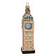 Blown glass Christmas ornament, Big Ben s3