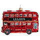 Londoner Stadtbus, Weihnachtsbaumschmuck aus mundgeblasenem Glas s1