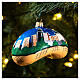 Blown glass Christmas ornament, Chicago Bean (Cloud Gate) s2