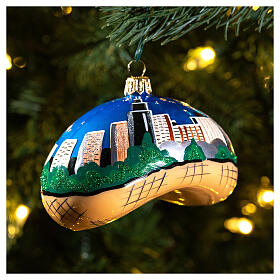 Chicago Bean (Cloud Gate) addobbo vetro soffiato Albero Natale