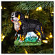 Boiadeiro de Berna adorno vidro soprado árvore Natal s2