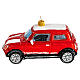 Mini Cooper rossa addobbo vetro soffiato Albero Natale s1