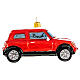 Mini Cooper vermelho adorno vidro soprado árvore Natal s6