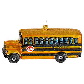Autobus szkolny dekoracja szkło dmuchane na choinkę