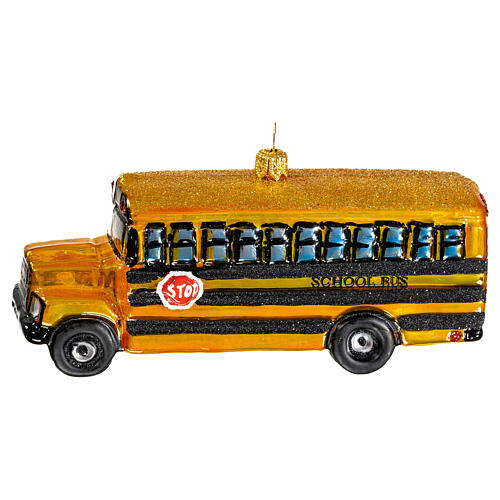 Autobus szkolny dekoracja szkło dmuchane na choinkę 1