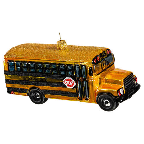 Autobus szkolny dekoracja szkło dmuchane na choinkę 4