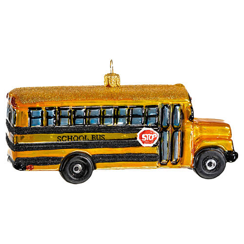 Autobus szkolny dekoracja szkło dmuchane na choinkę 5