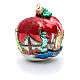 New York Apple adorno vidrio soplado Árbol de Navidad s8