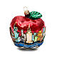 New York Apple decorazione vetro soffiato Albero Natale s1
