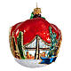 Blown glass Christmas ornament, New York Apple s4