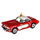 Blown glass Christmas ornament, classic roadster s3
