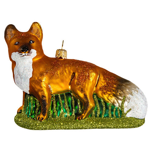 CGB Giftware Ornamento In Vetro Gufo Con Volpe E Felce – 5,5 Cm, Confezione Regalo