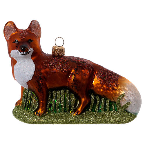 Fox Glass Ornament 