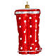 Blown glass Christmas ornament, red boots s5