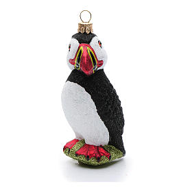 Blown glass Christmas ornament, arctic puffin