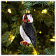 Blown glass Christmas ornament, arctic puffin s2