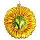Sonnenblume, Weihnachtsbaumschmuck aus mundgeblasenem Glas s5