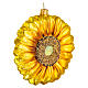 Blown glass Christmas ornament, sunflower. s4