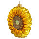 Blown glass Christmas ornament, sunflower s3