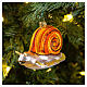 Blown glass Christmas ornament, snail. s2