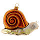 Blown glass Christmas ornament, snail. s3