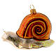Blown glass Christmas ornament, snail. s4