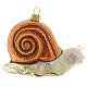 Blown glass Christmas ornament, snail s3