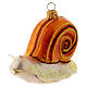 Blown glass Christmas ornament, snail s1