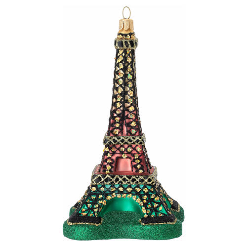Eiffelturm, Weihnachtsbaumschmuck aus mundgeblasenem Glas 3