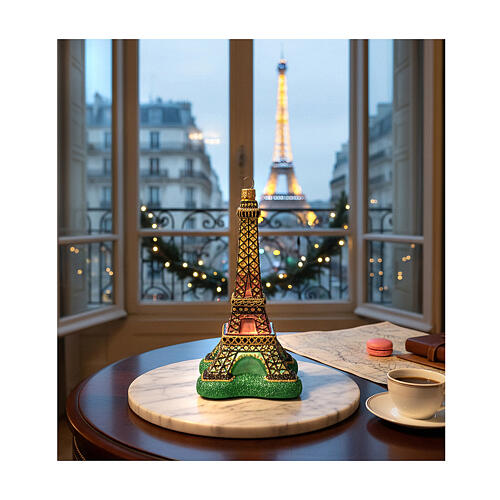 Tour Eiffel decorazione vetro soffiato Albero di Natale 4